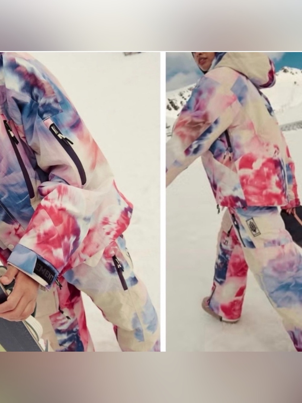 Free people on the ascend pink ombré primaloft ski pants